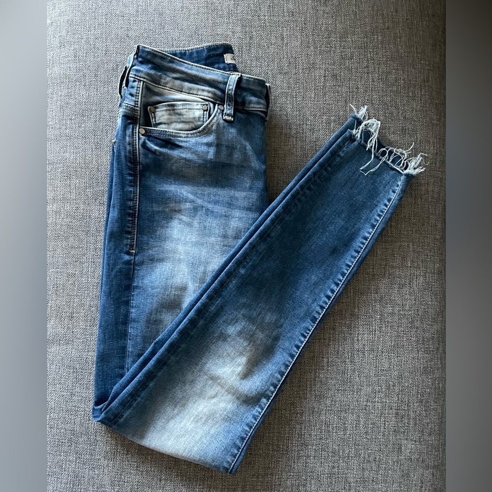 Mavi "Alissa" Distressed Medium Wash Skinny Jeans - Picture 3 of 8